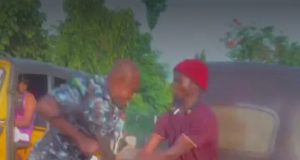 Policeman arrested for beating Tricycle operator with rifle in Anambra Policeman arrested for beating Tricycle operator with rifle in Anambra