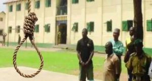 Three to d!e by hanging for armed robbery Three to d!e by hanging for armed robbery