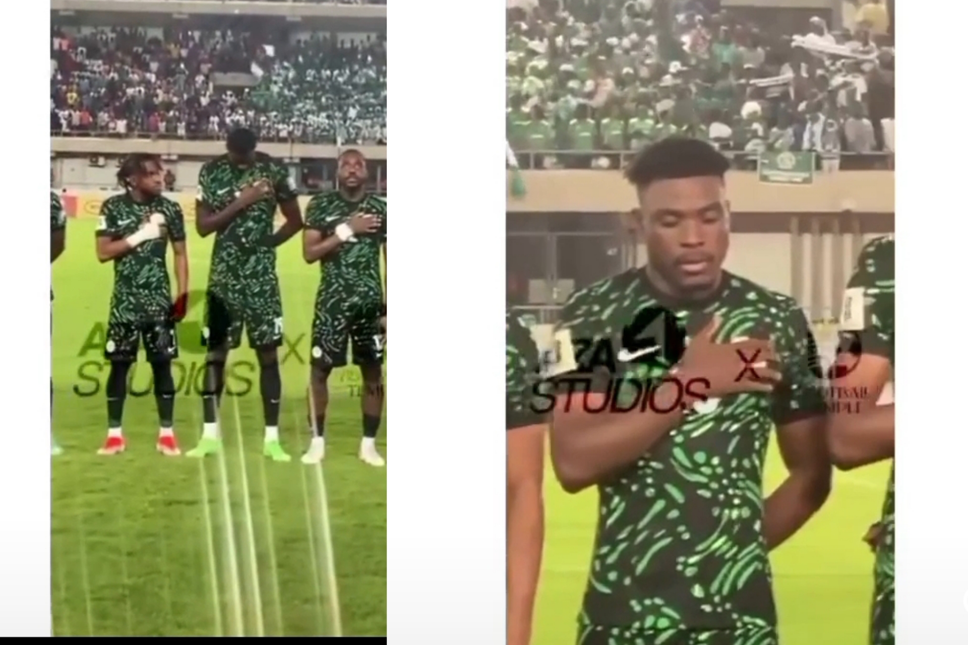Super Eagles struggled to sing new National Anthem in their 1-1 draw against South Africa Super Eagles struggled to sing new National Anthem in their 1-1 draw against South Africa