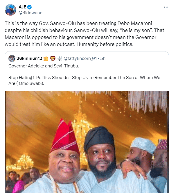 Mr Macaroni lambasts Sanwo-Olu’s aide over "Childish" comment
