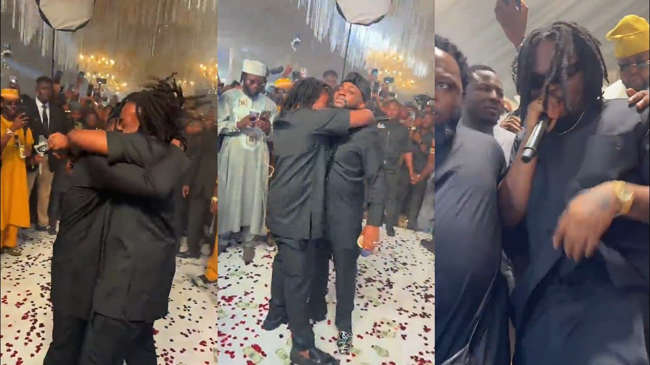 Olamide surprises Davido at his wedding afterparty Olamide surprises Davido at his wedding afterparty