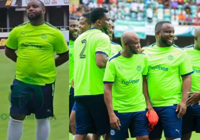 Sabinus, Falz, others STRUGGLE to sing the new National Anthem
