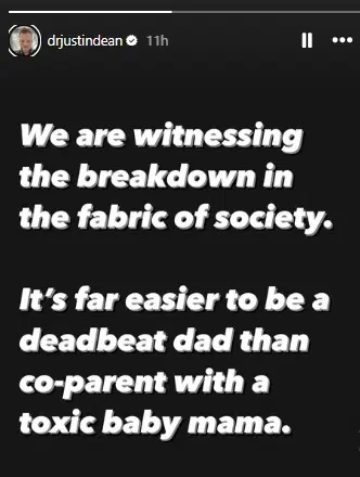 Justin Dean calls his Ex-wife, Korra Obidi a "Toxic Babymama"