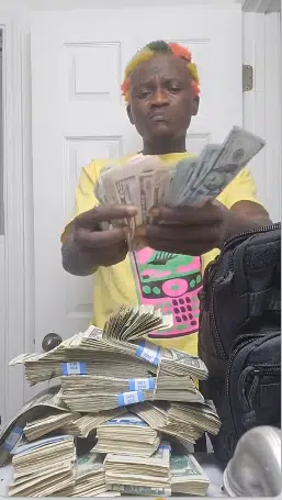 Portable shows-off piles of dollars just 2 days in America