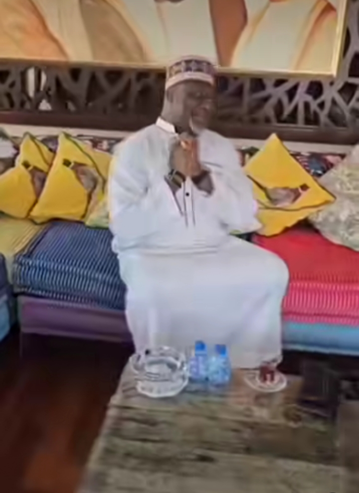 Dino Melaye declines close contact with a Lion cub in his visit to Dubai