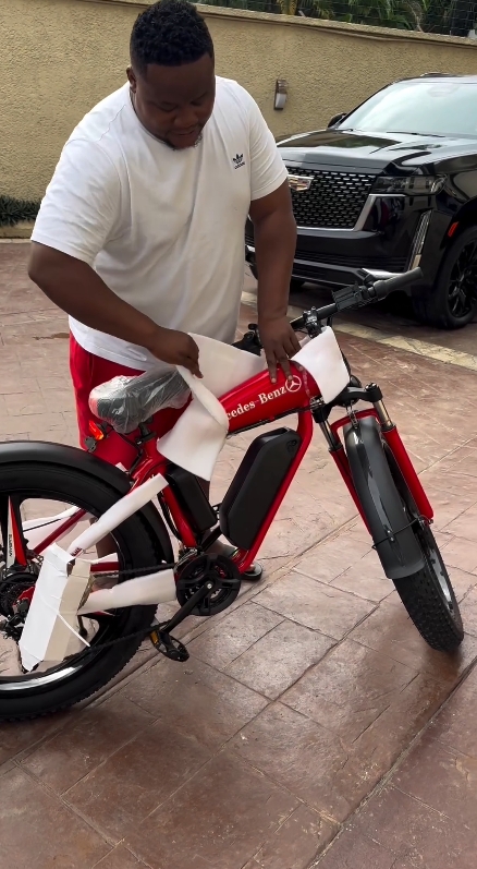 Cubana Chief Priest dumbs Rolls-Royce, Escalade, for electric bicycle