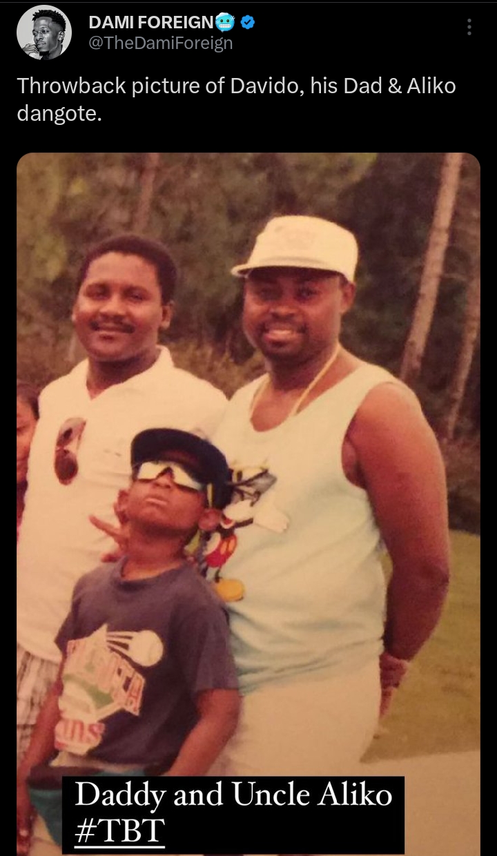 Throwback of Davido, his Dad And Aliko Dangote surface online