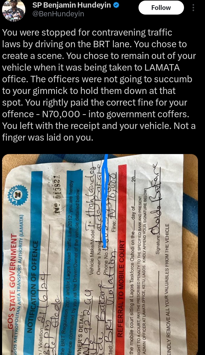 Police PRO replies Laide Bakare amidst harassment claim
