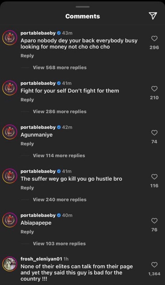 Portable criticizes VeryDarkMan's solo protest against bad governance