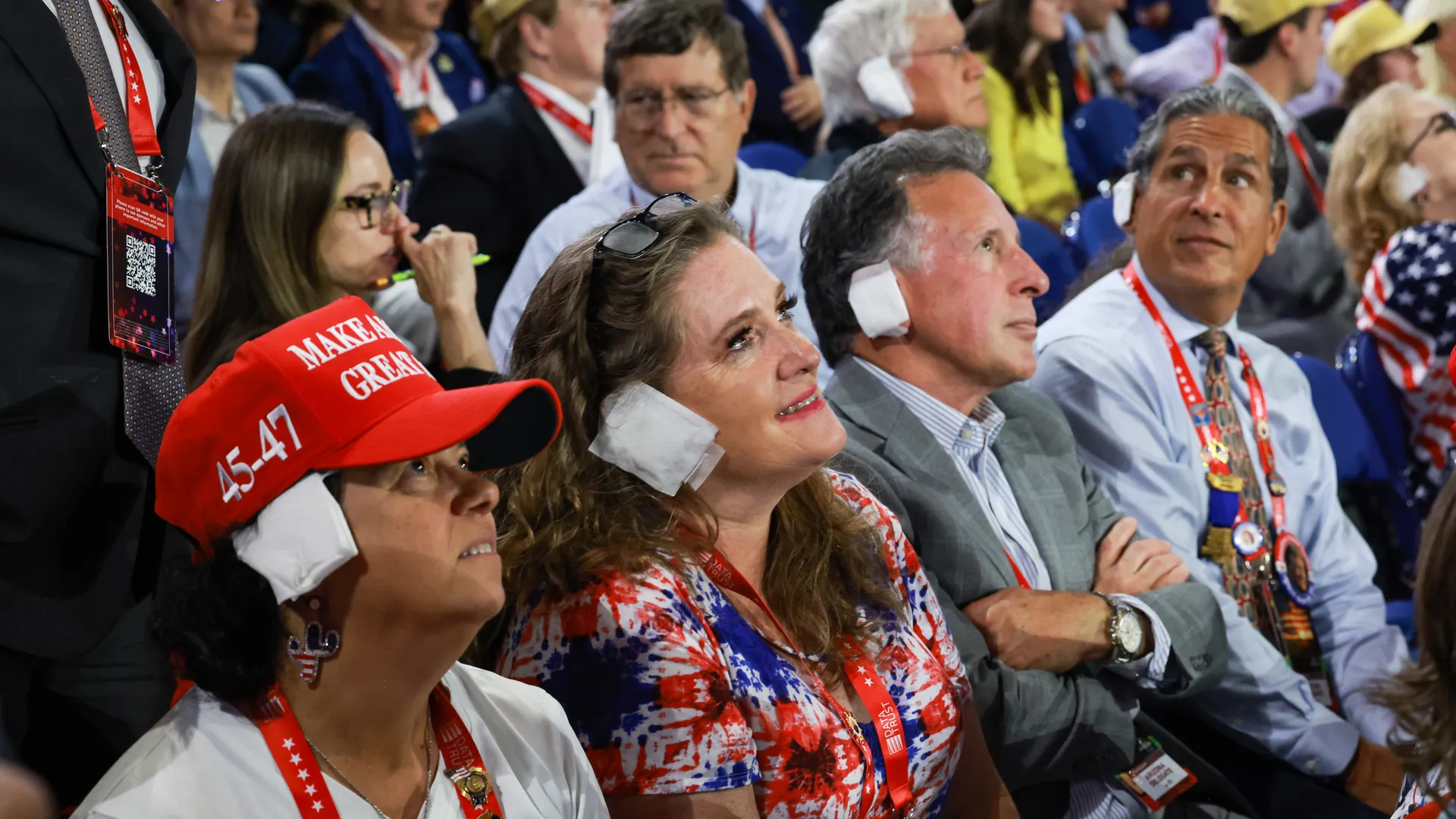 Donald Trump's supporters now wearing EAR BANDAGES

