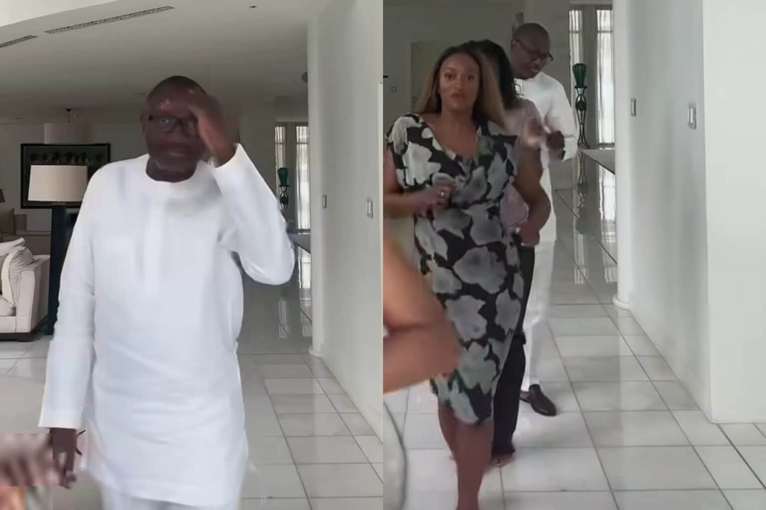 Femi Otedola joins his daughters in a dance challenge Femi Otedola joins his daughters in a dance challenge