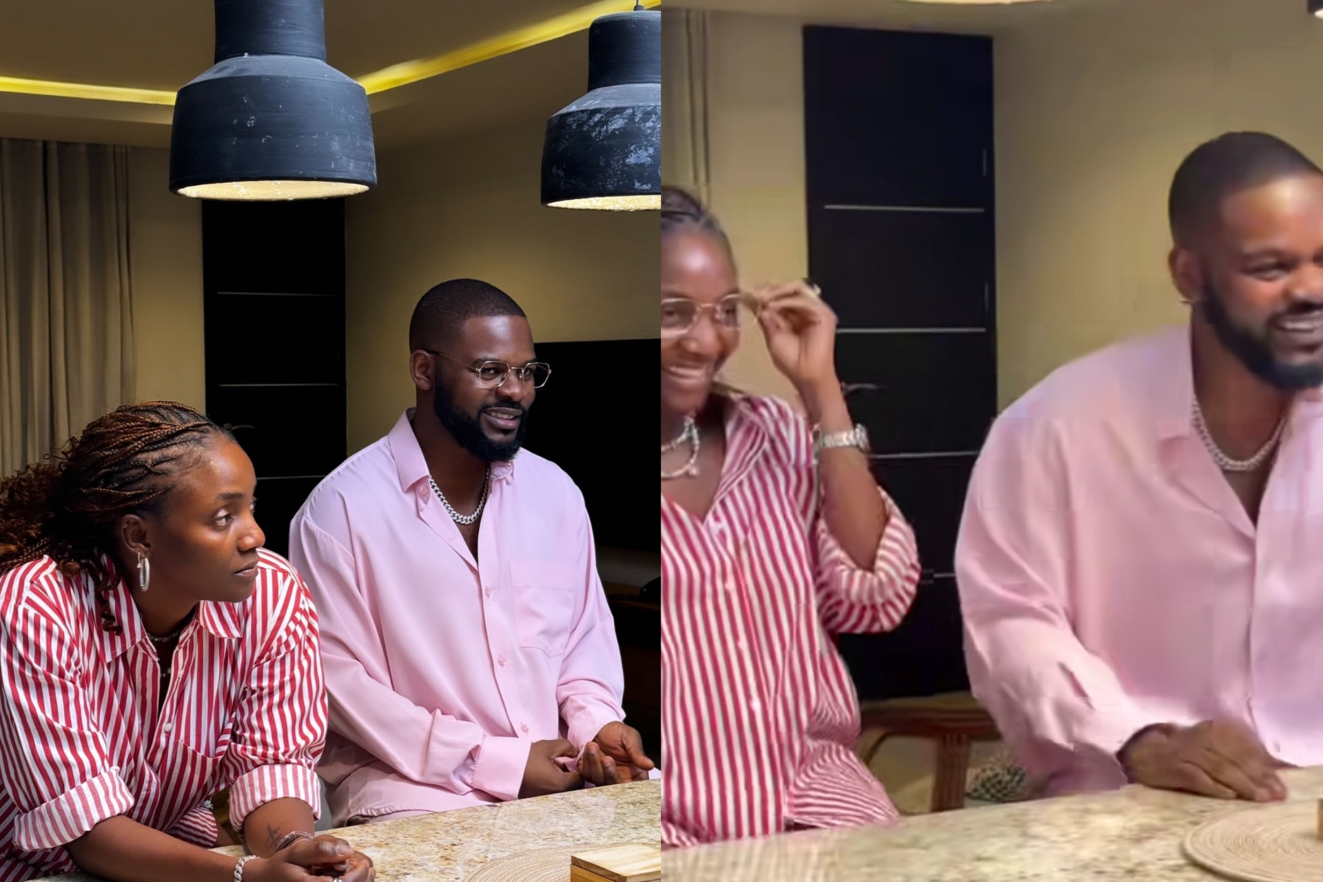 Reactions as Falz and Simi vibe together Reactions as Falz and Simi vibe together