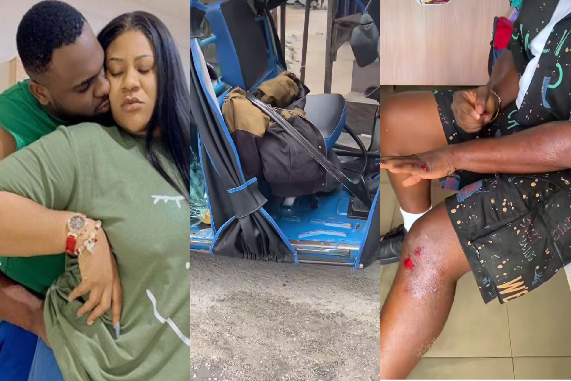 Nkechi Blessing’s boyfriend, Xxssive survives fatal accident Nkechi Blessing’s boyfriend, Xxssive survives fatal accident