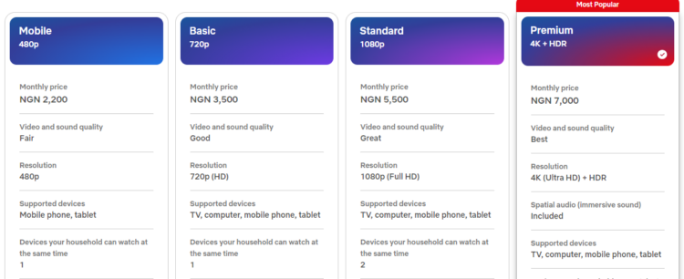 Netflix increases subscription price by 40% in Nigeria