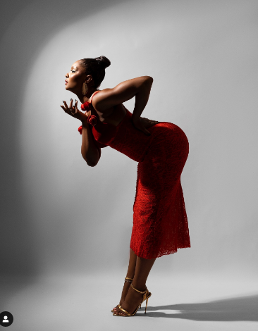 Lady in RED! Osas Ighodaro stuns in photos