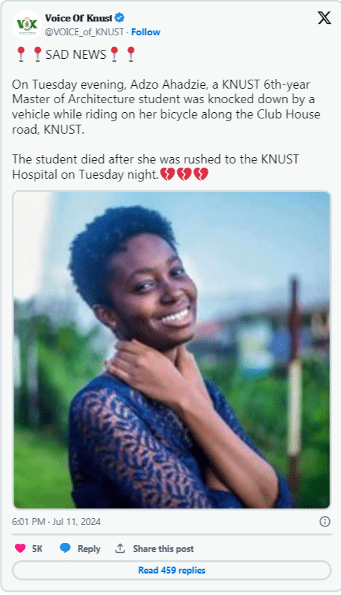 600-level student dies after being struck by vehicle on campus 