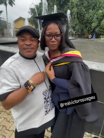 Veteran actor, Victor Osuagwu, celebrates daughter's university graduation