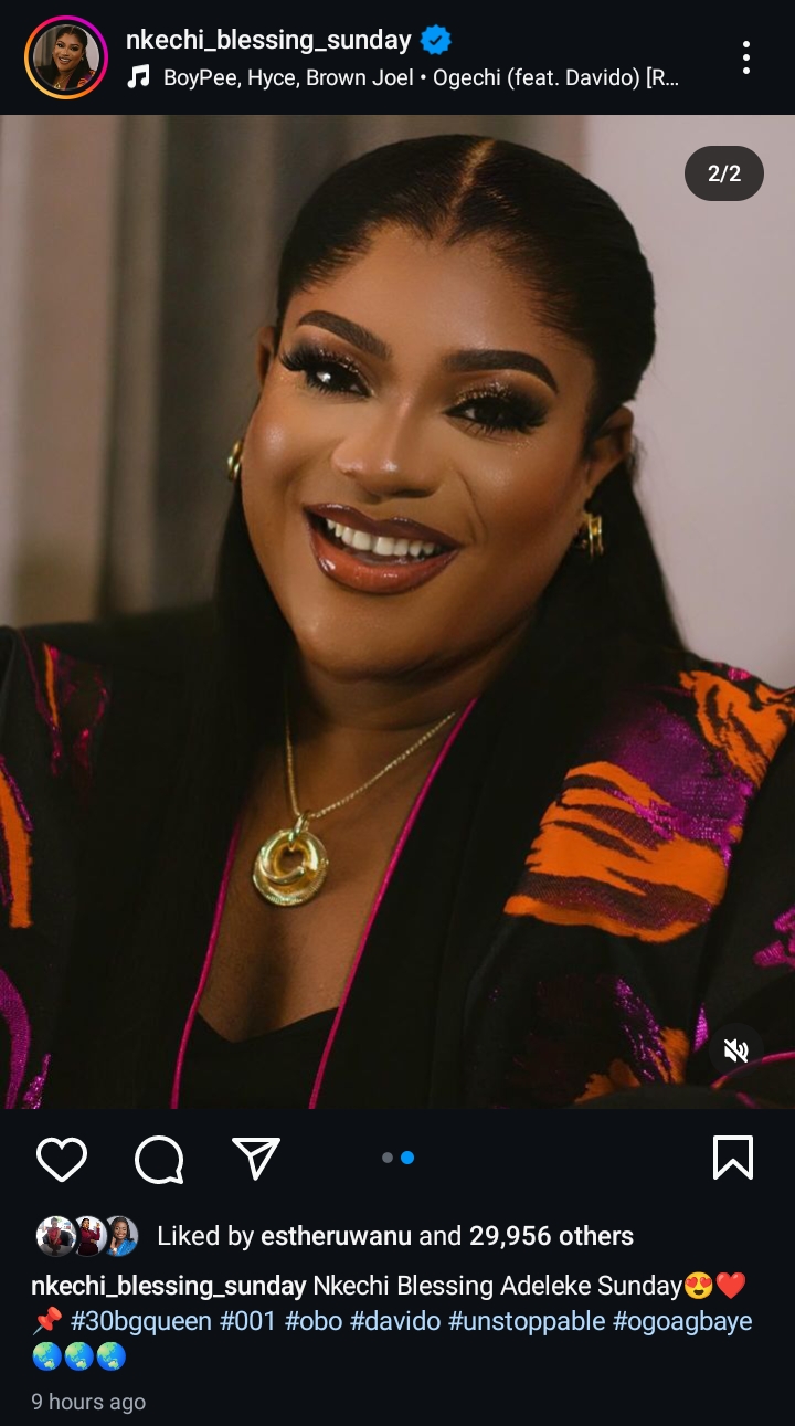 Nkechi Blessing jokingly adopts Davido's surname, ADELEKE
