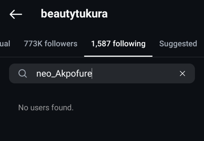 BBNaija lovers, Neo and Beauty Tukura, unfollows each other on Instagram