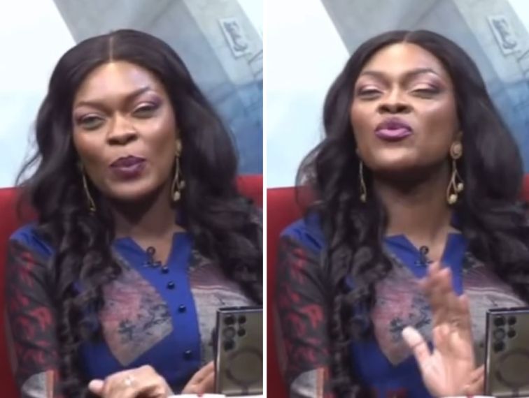 Tope Mark-Odigie reacts to a lady's criticism of her dressing on live program Tope Mark-Odigie reacts to a lady's criticism of her dressing on live program