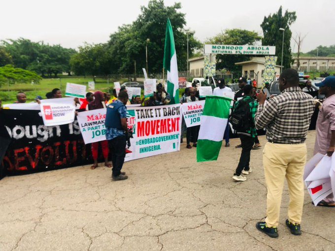 #EndBadGovernanceProtest KICKS OFF in Moshood Abiola Stadium, Abuja 