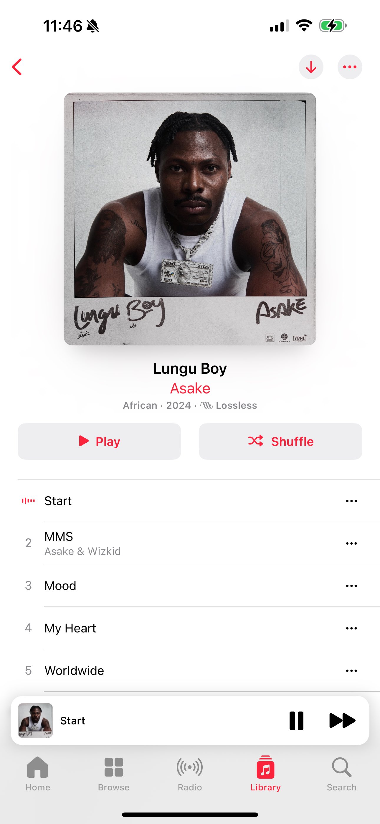 Asake's album "Lungu Boy" now available on all streaming platforms