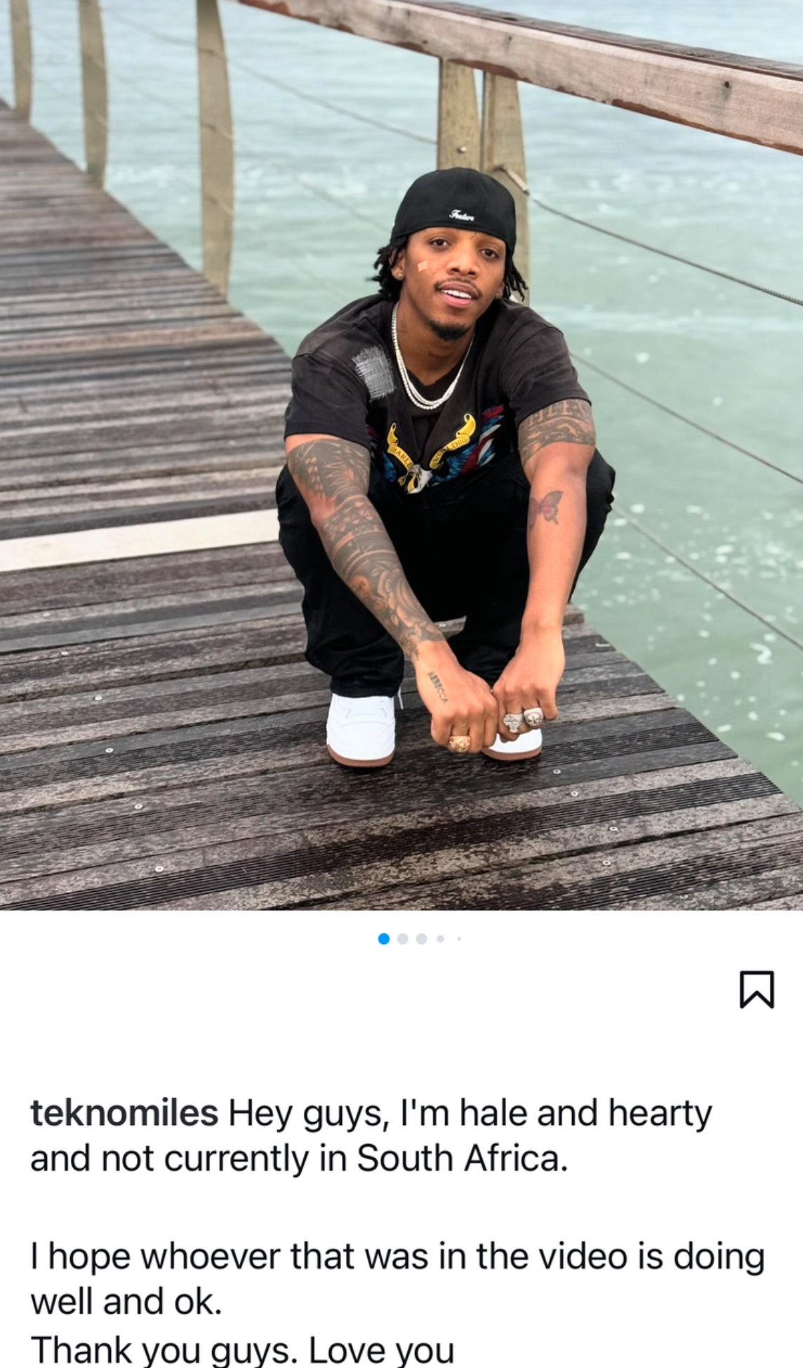 Tekno debunks rumour of collapse in South Africa