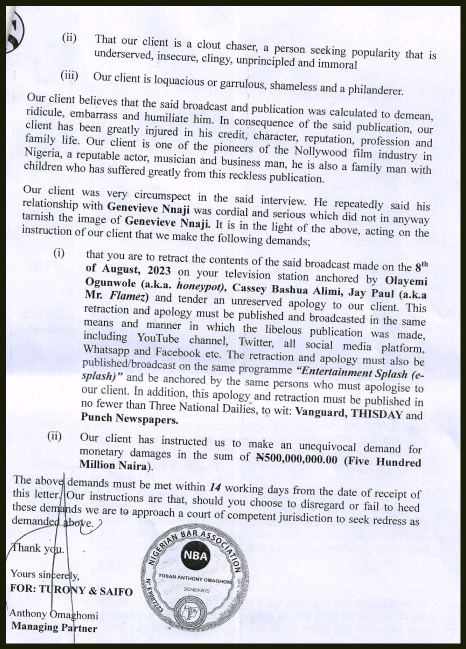 Pat Attah sues TVC for N500m over defamatory comments