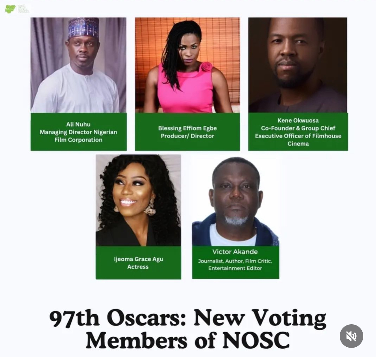 Oscars committee in Nigeria, (NOSC), expands members ahead of 97th academy awards