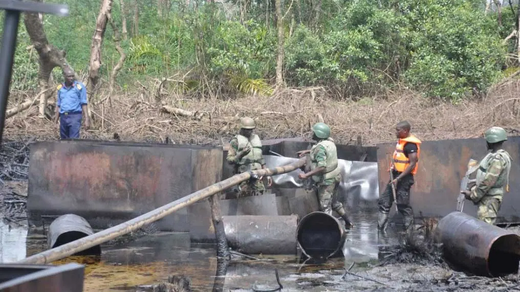 Navy discovers illegal refinery producing 200m litres of fuel daily Navy discovers illegal refinery producing 200m litres of fuel daily