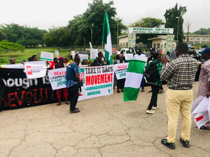 #EndBadGovernanceProtest KICKS OFF in Moshood Abiola Stadium, Abuja 