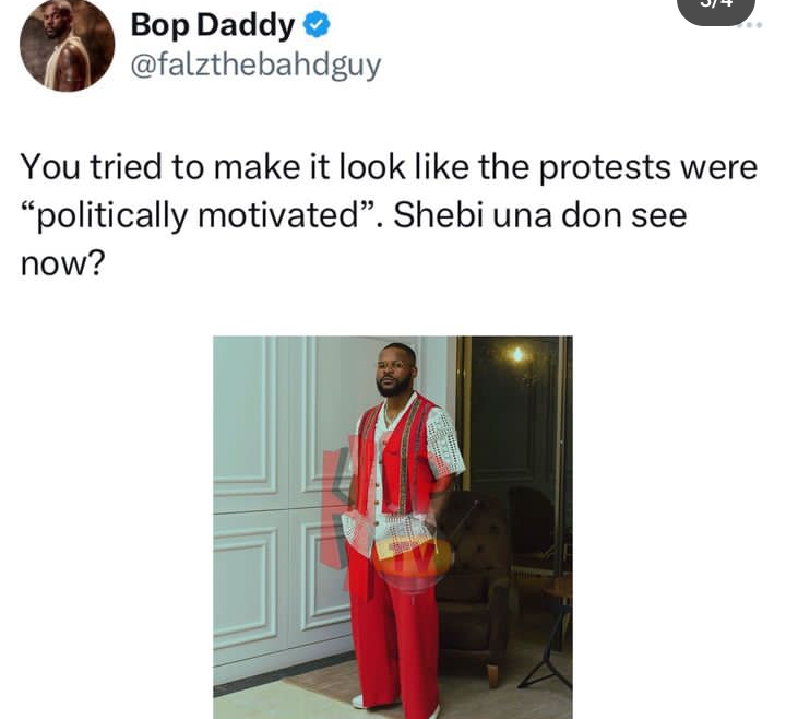 Falz speaks out on Nigeria's hunger protests, calls out President