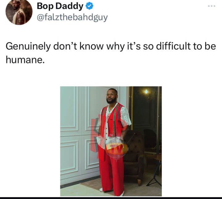 Falz speaks out on Nigeria's hunger protests, calls out President