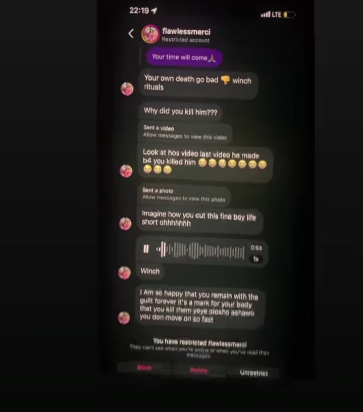 Adanma speaks out against woman wishing her and child d3ath