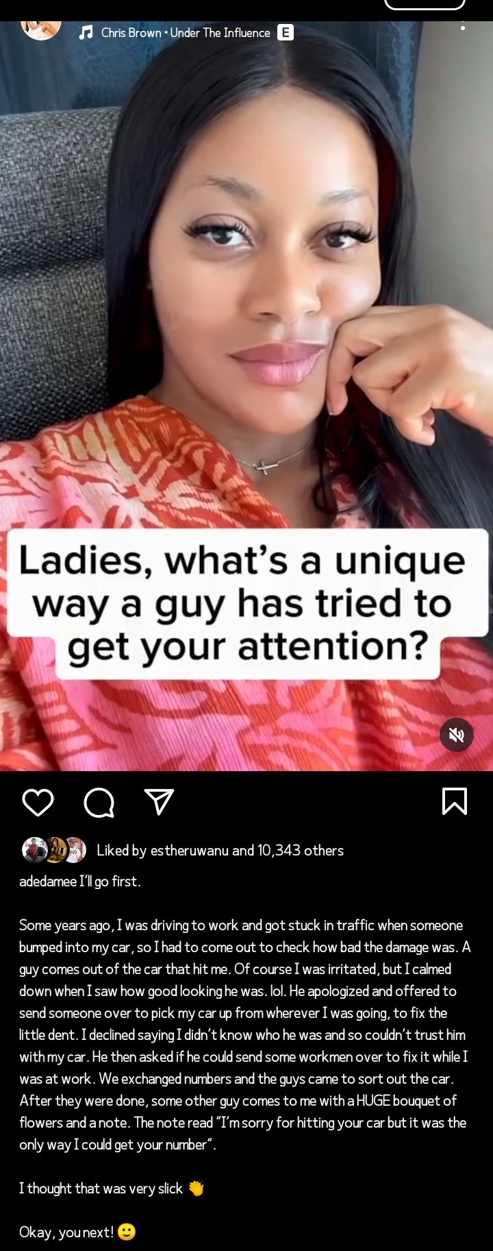 Damilola Adegbite recounts special way a man got her attention 