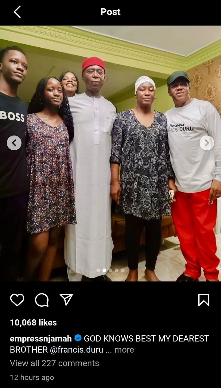 Empress Njamah, Ned Nwoko visit Francis Duru after son's death