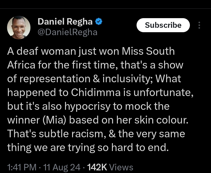Daniel Regha slams Burna Boy for mocking Miss South Africa 2024 winner