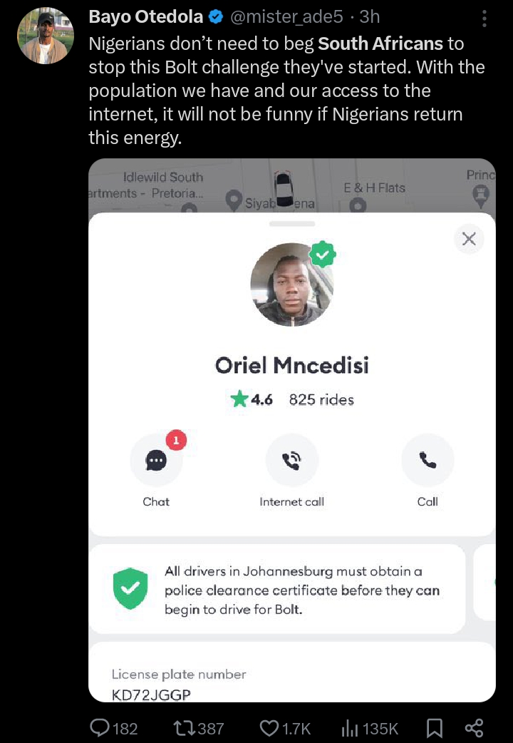 Nigerians and South Africans engage in a ride-hailing app retaliation