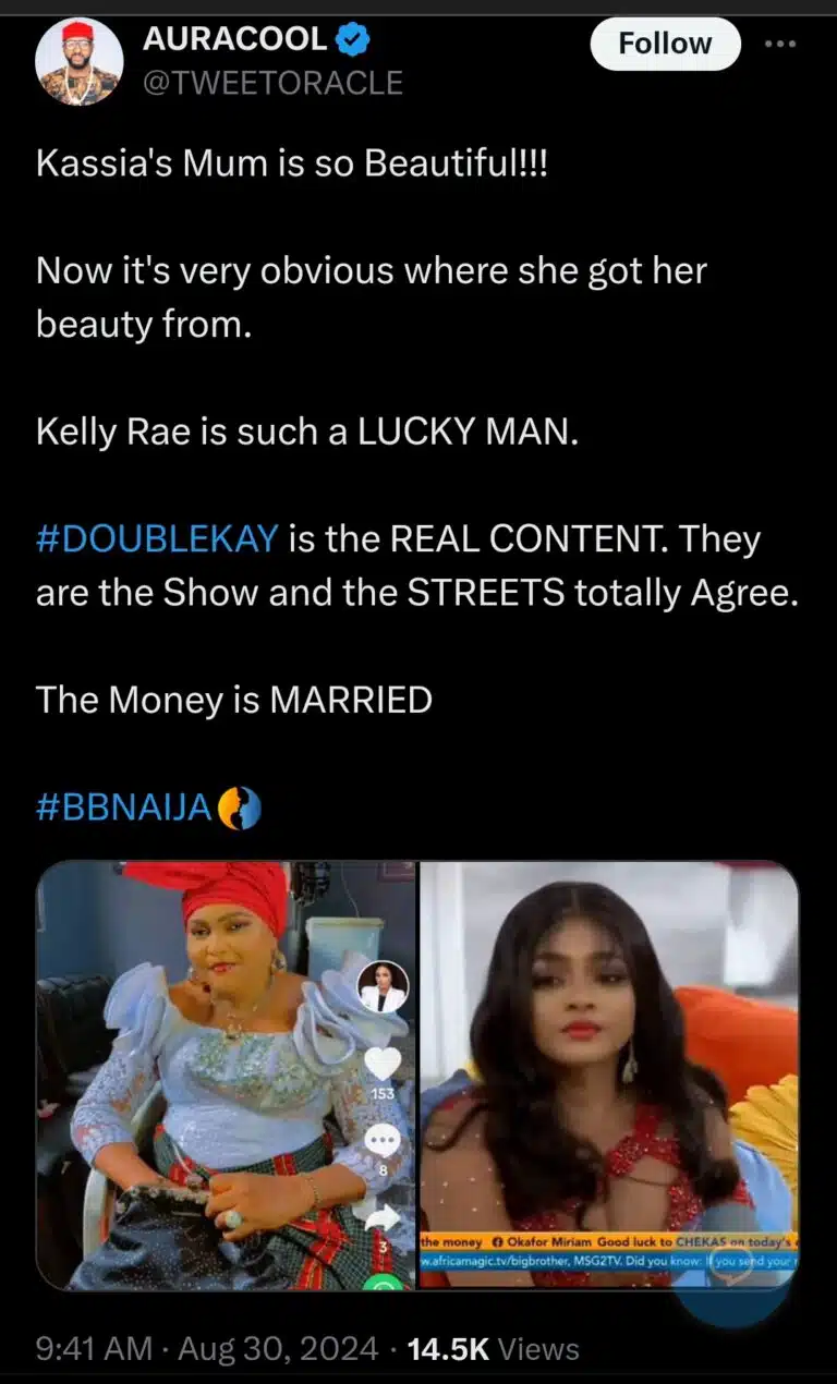 BBNaija S9: Photo of Kassia's mother breaks the internet 