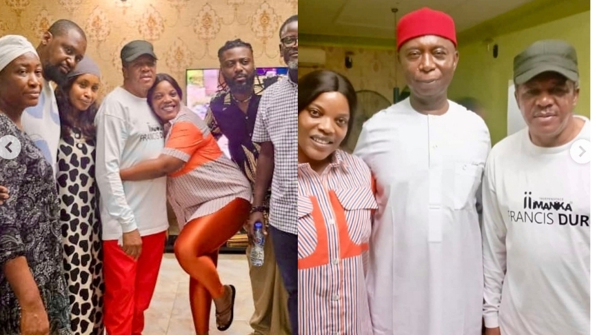 Empress Njamah, Ned Nwoko visit Francis Duru after son's death Empress Njamah, Ned Nwoko visit Francis Duru after son's death