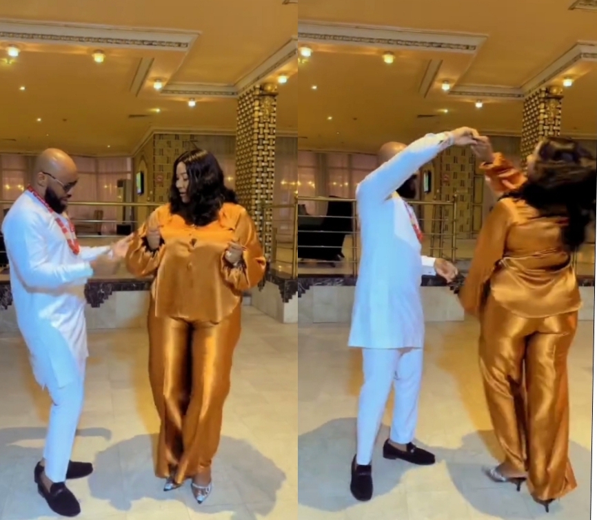 Yul Edochie and Judy Austin delight fans with dance video Yul Edochie and Judy Austin delight fans with dance video