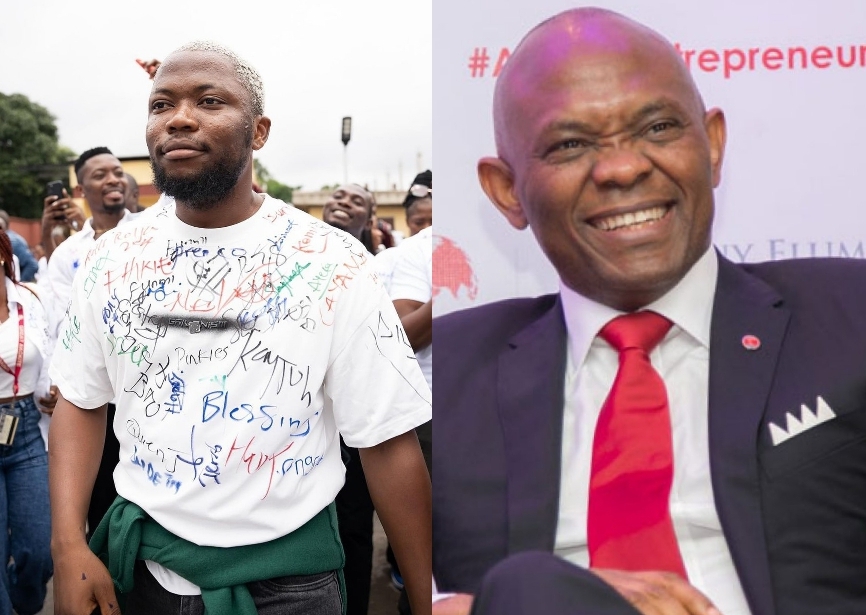 Brain Jotter sends 'important message' to Tony Elumelu after graduation from UNILAG Brain Jotter sends 'important message' to Tony Elumelu after graduation from UNILAG