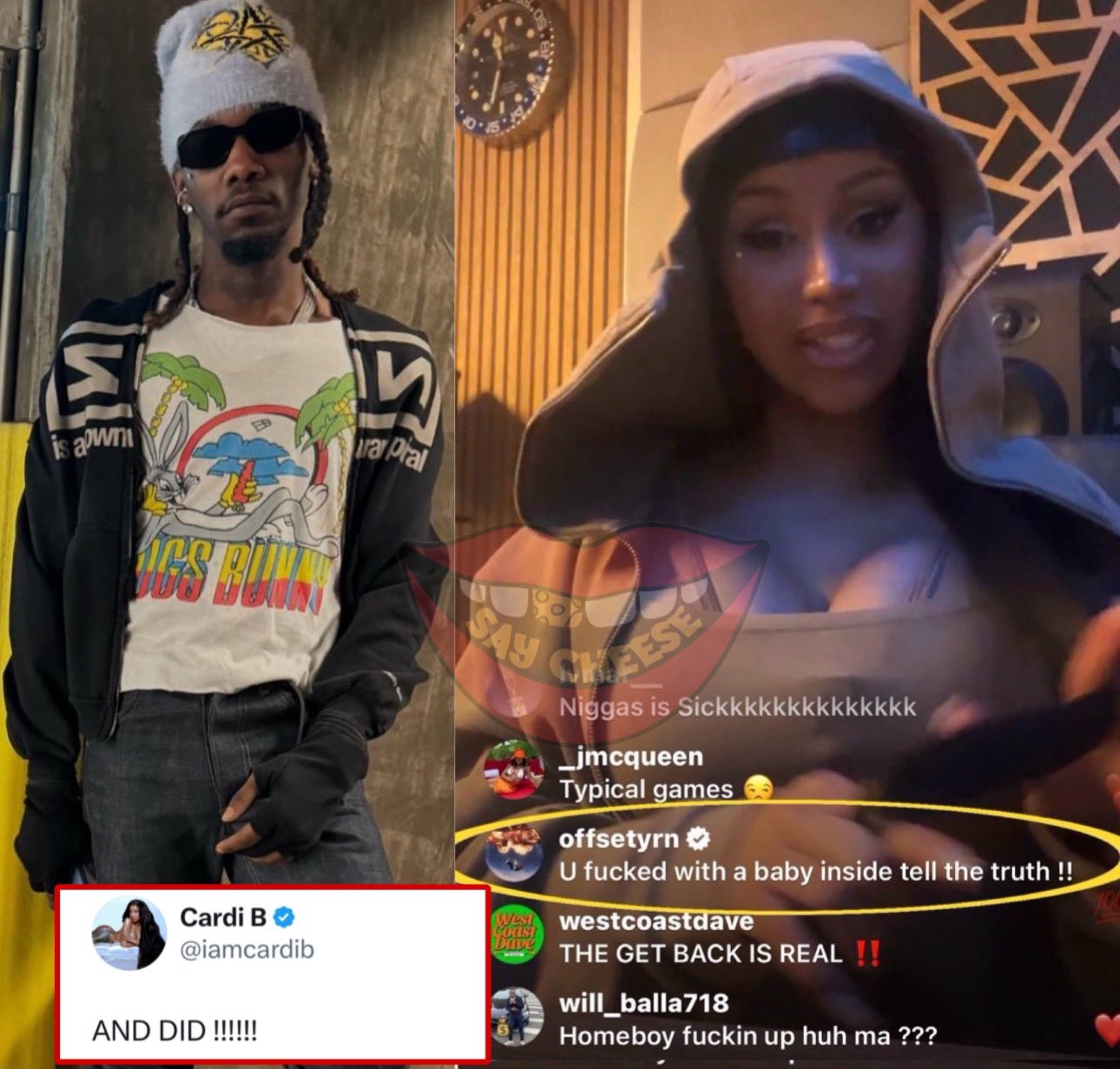 Cardi B nods to cheating claims by estranged husband, Offset 