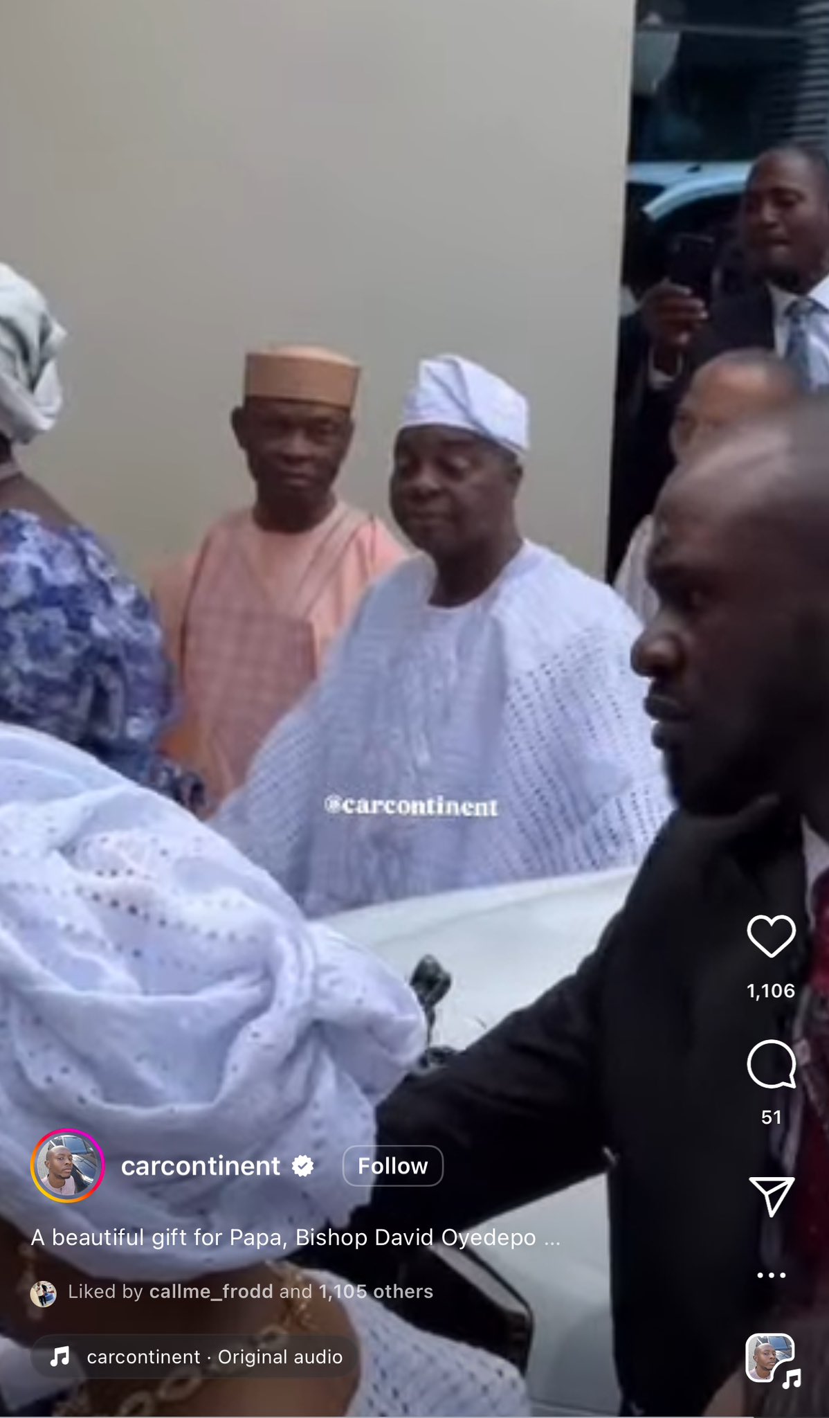 Bishop David Oyedepo gifted N1.5B Rolls Royce on 70th birthday 