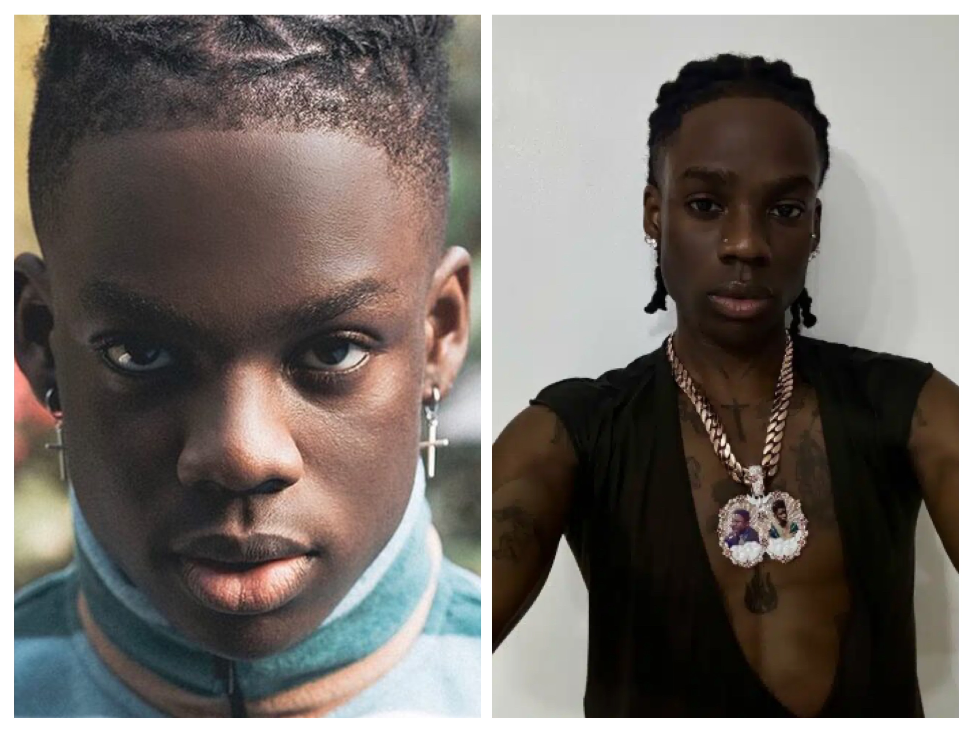 Rema pays TRIBUTE to late father and brother with custom-made neckpiece Rema pays TRIBUTE to late father and brother with custom-made neckpiece