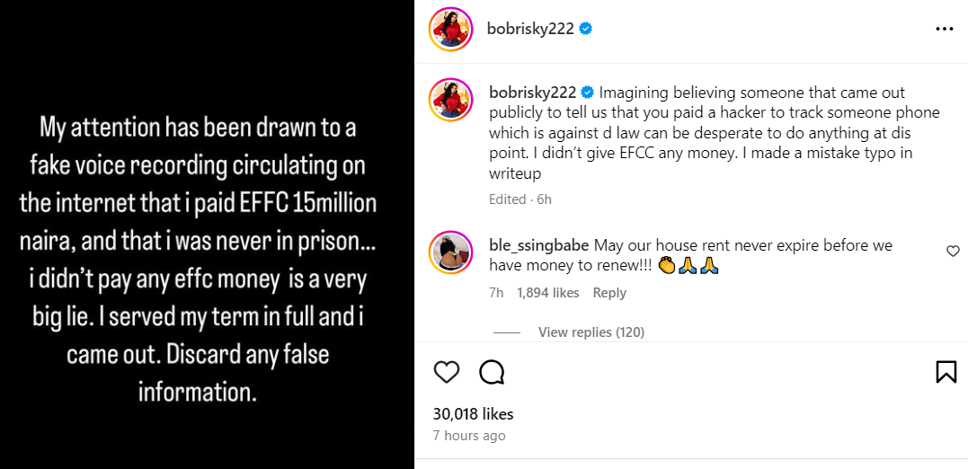 BOBRISKY EFCC
