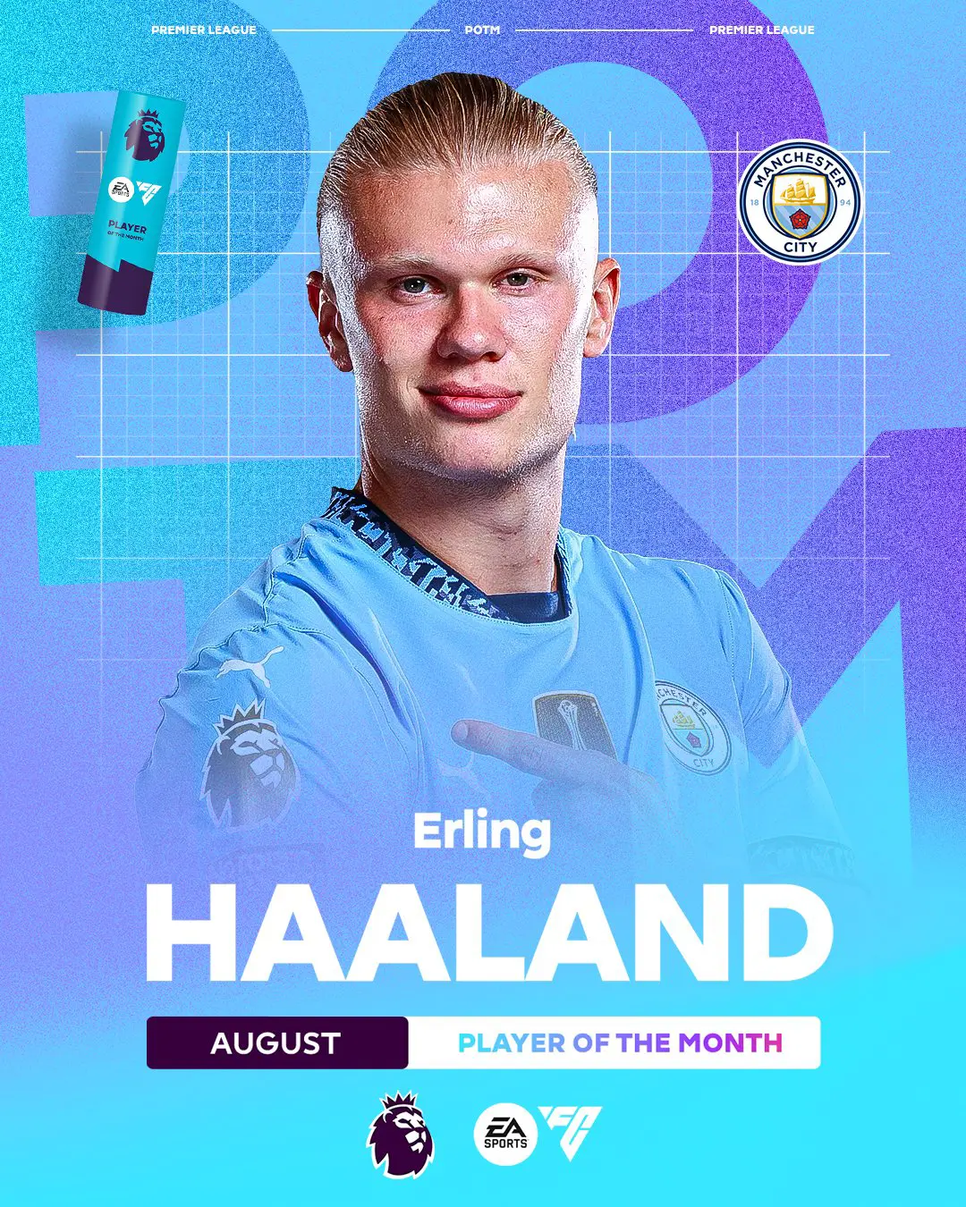 Erling Haaland wins Premier League player of the month for August Erling Haaland wins Premier League player of the month for August