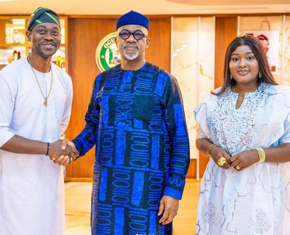Lateef Adedimeji & wife visit to Ogun State Governor 