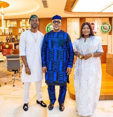 Lateef Adedimeji & wife visit to Ogun State Governor 