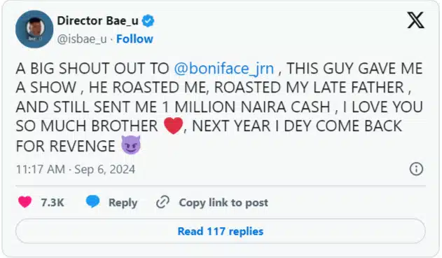 Victor Boniface gifts Isbae U N1M